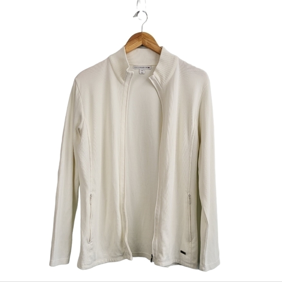 Cutter & Buck Ladies Journey Supima Flatback Full Zip Knit Jacket Medium - Picture 3 of 12